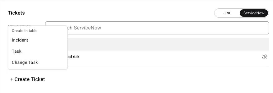 Creating and linking ServiceNow records