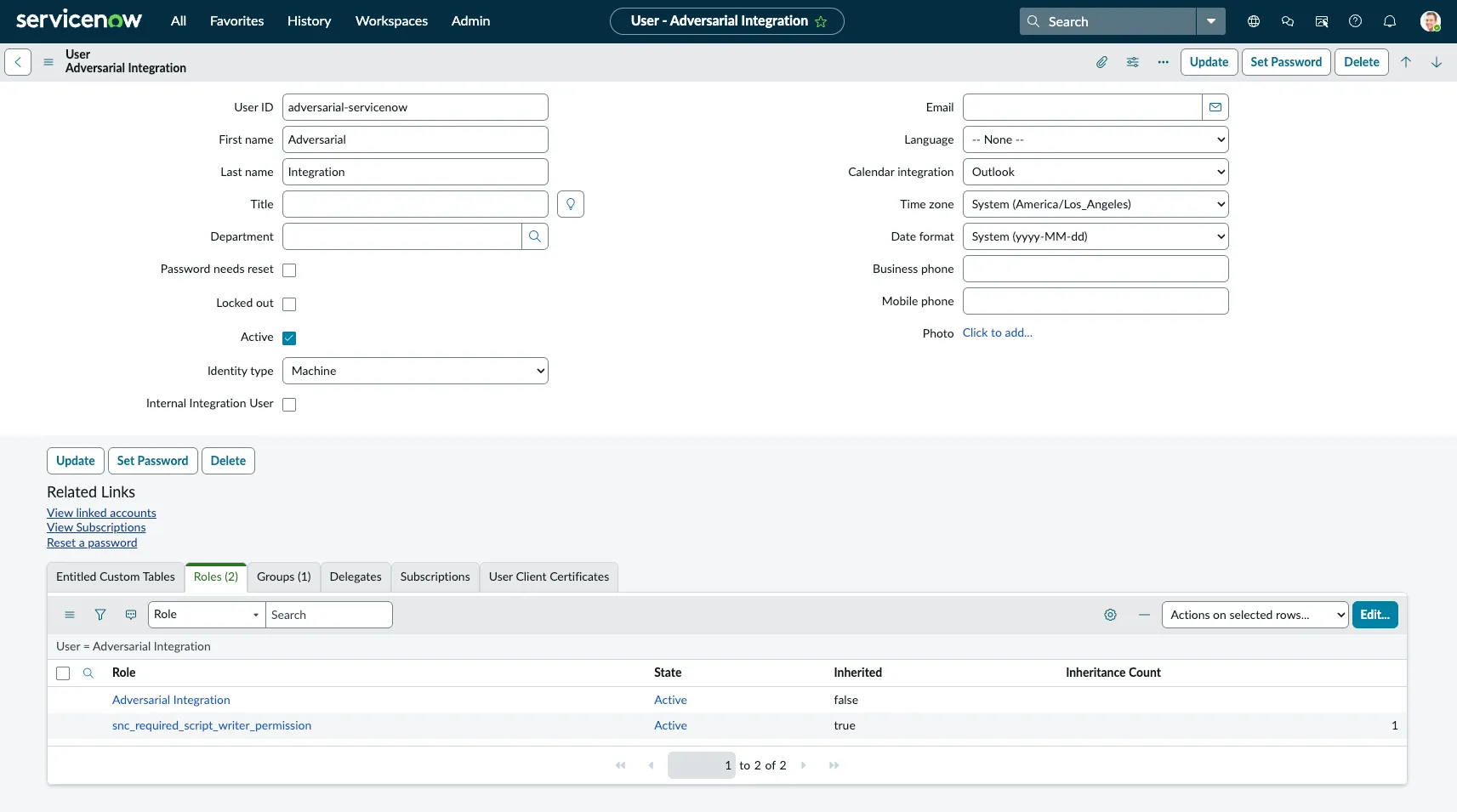 Assigning the role to the service account